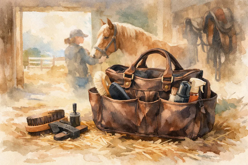 Vegane Lederputztasche im Test für den Stall