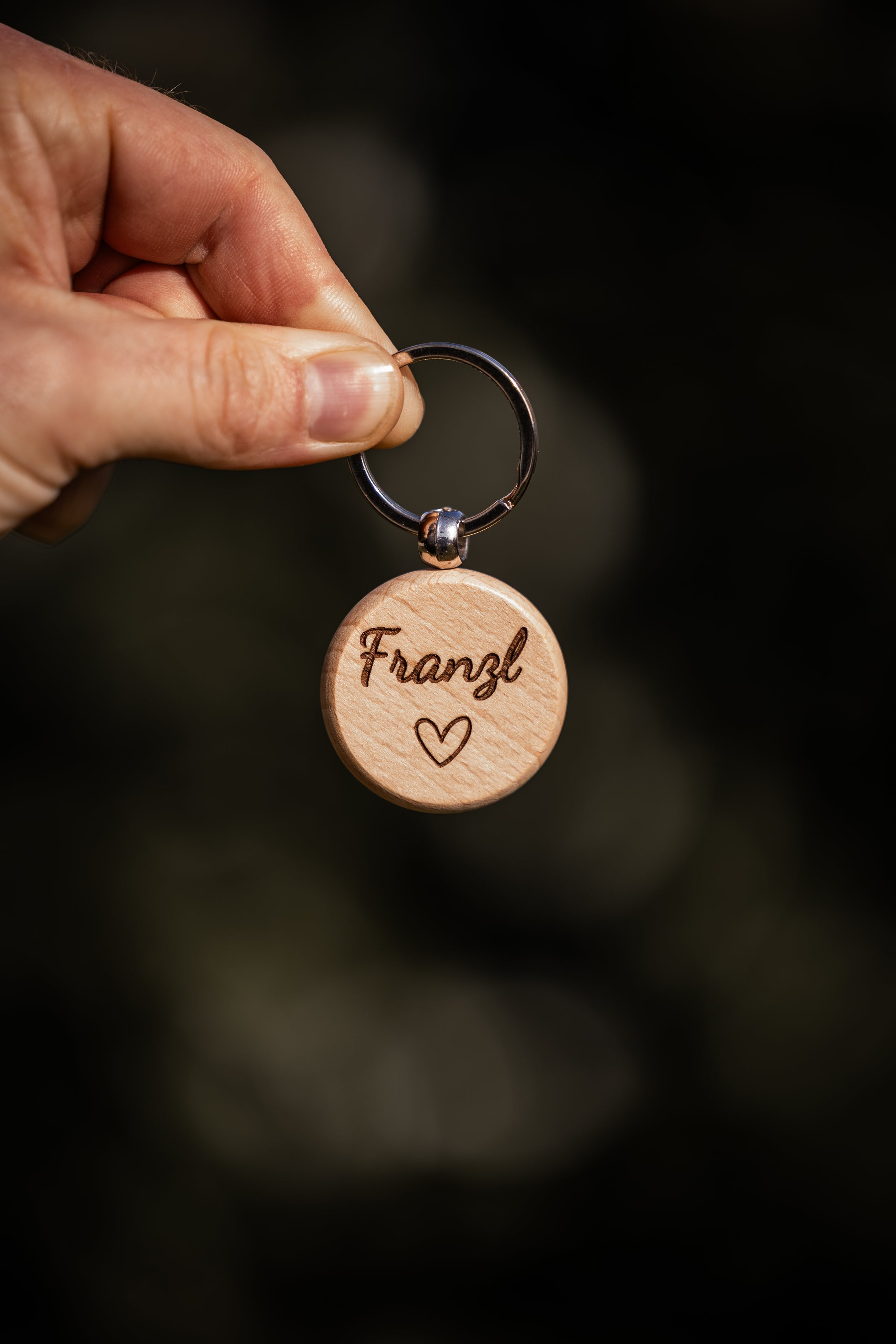 Personalisierbarer Halfter Holz Anhänger