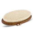 Load image into Gallery viewer, Edle Pferdebürste von Equimour aus hochwertigem Holz mit extra weichen Ziegenhaarborsten. Luxuriöses Design mit Lederhandschlaufe für optimalen Halt. Ideal für die sanfte Pflege und den ultimativen Glanz des Pferdefells. Individuelle Personalisierung möglich