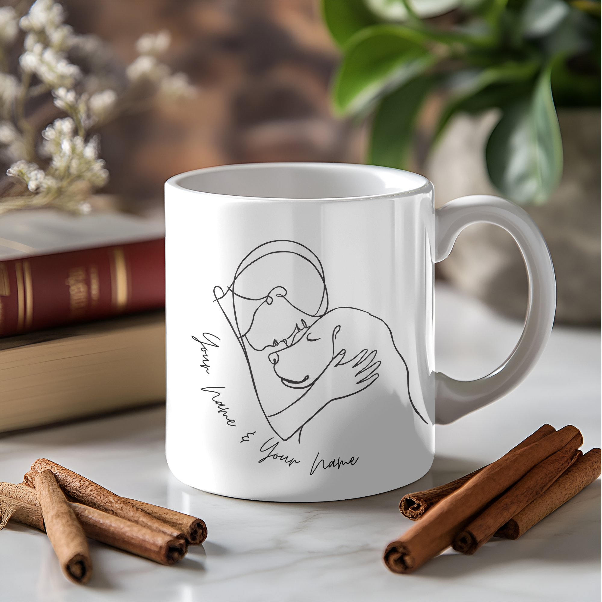 Personalisierbare Kaffeetasse Hundeliebe