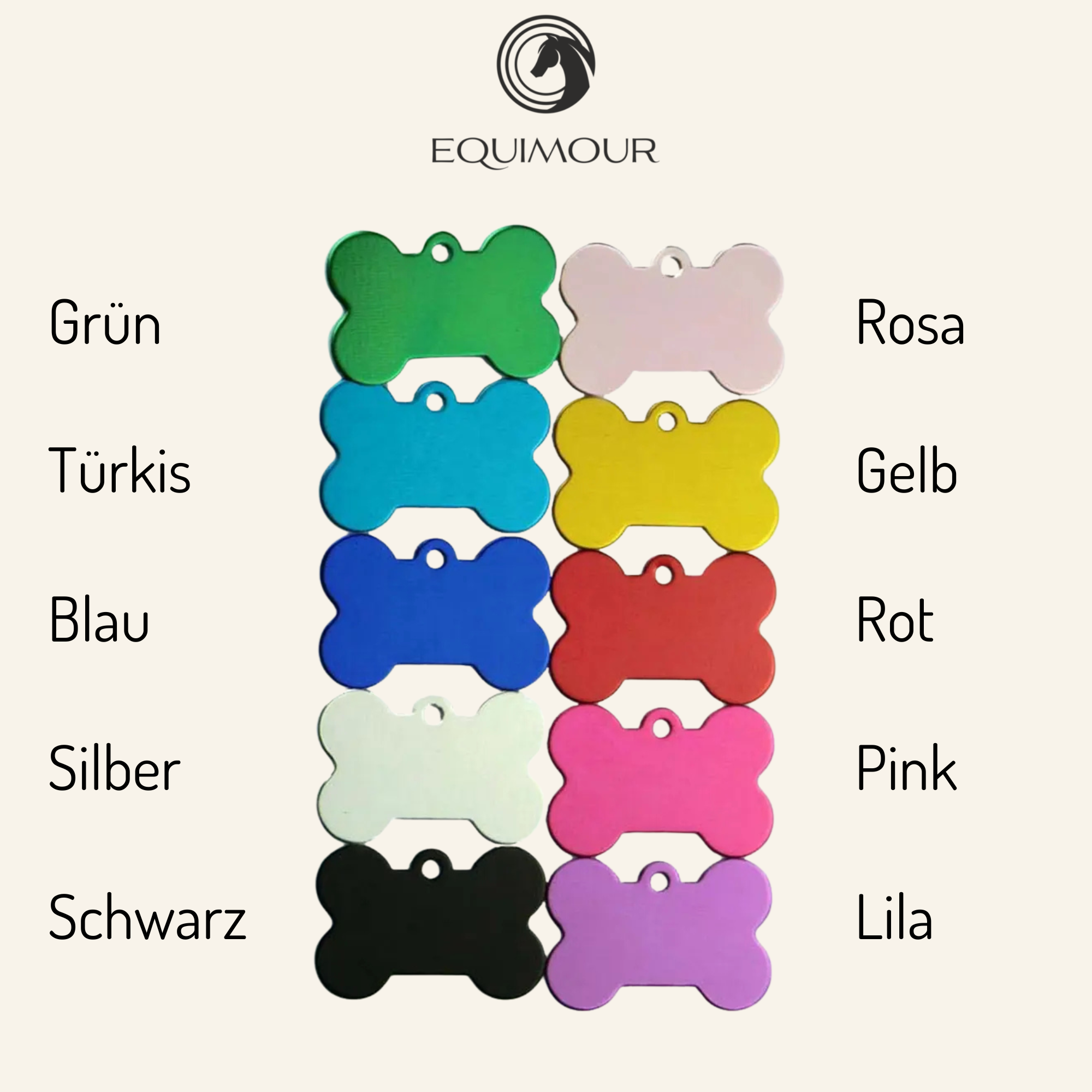 Personalisierbarer Halsband Anhänger Hundemarke