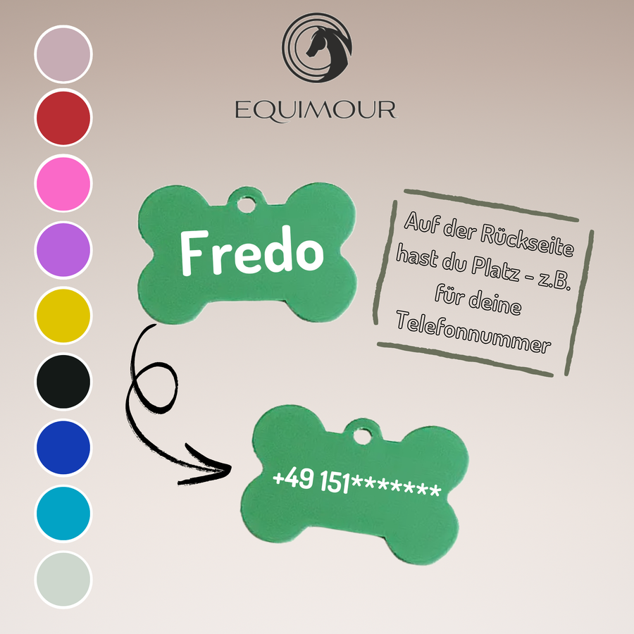 Médaille pour chien personnalisable pour collier – Equimour
