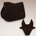 Load image into Gallery viewer, Jumping set Pure Chocolate with saddle pad and fly bonnet – Equimour