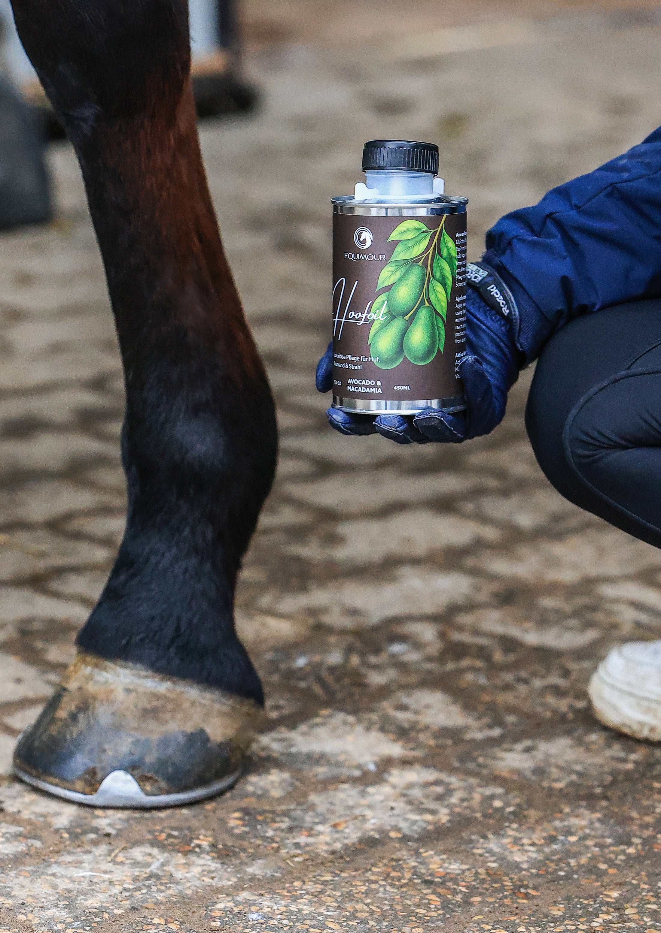 Huföl mit Pinsel Avocado & Macadamia