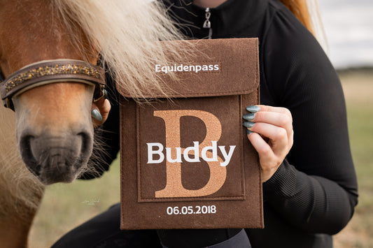 Personalisierbare Equidenpasshülle Buchstabe