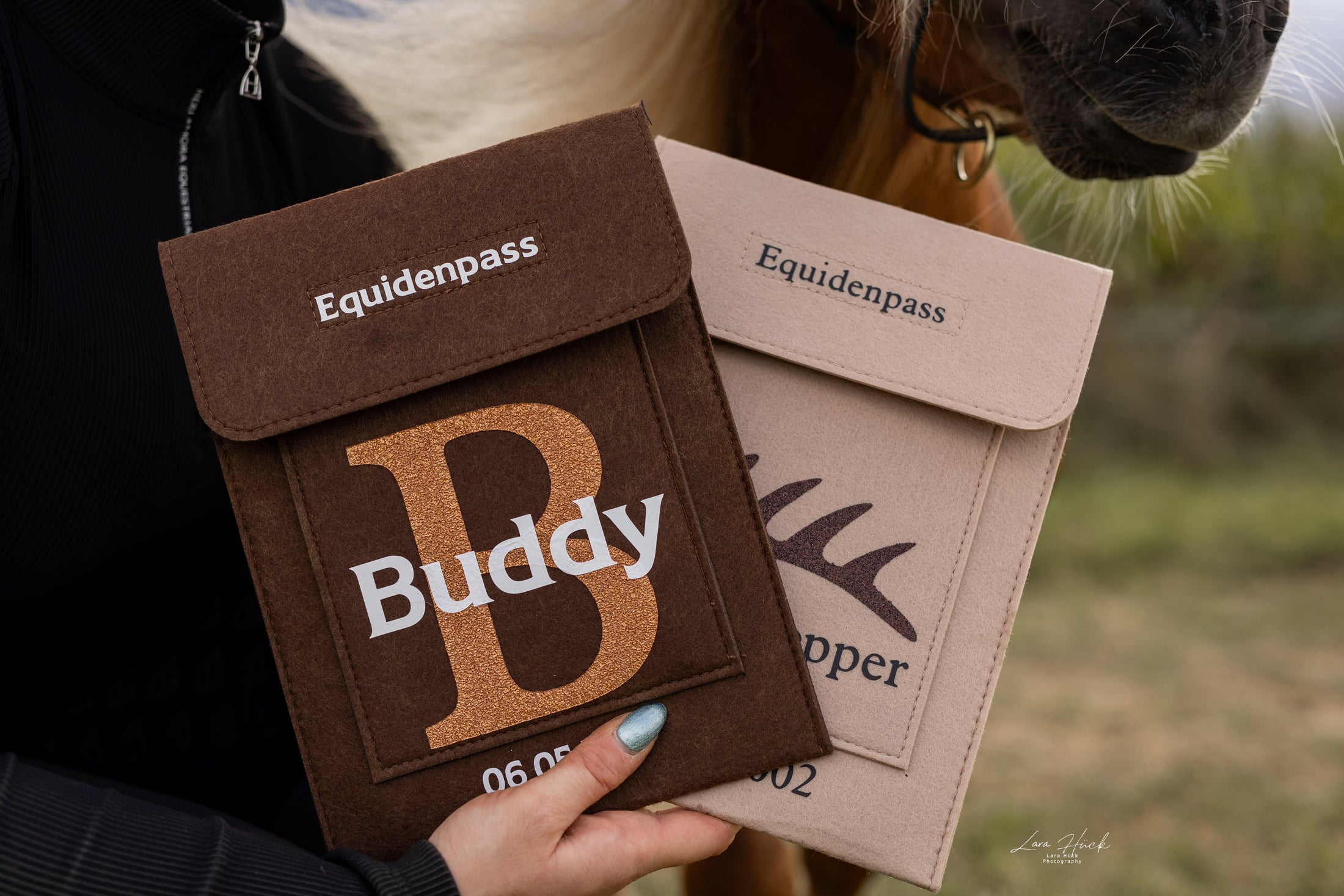 Personalisierbare Equidenpasshülle Buchstabe