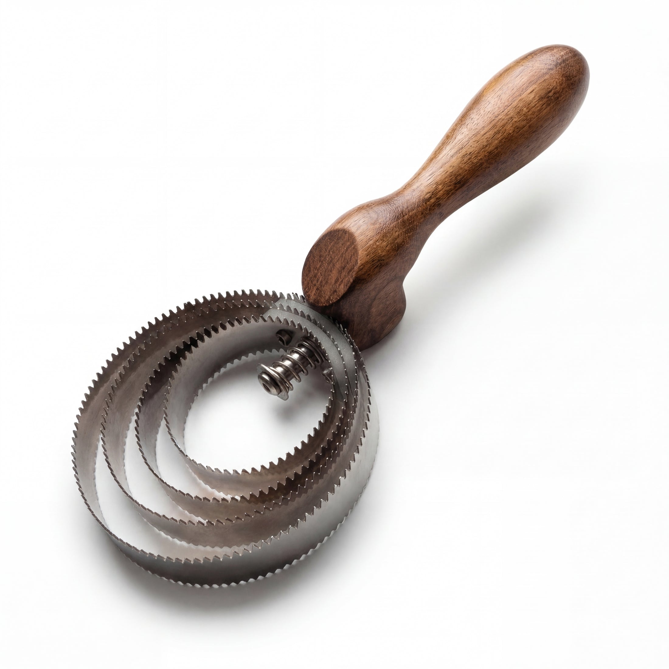 Federstriegel aus Edelstahl & Holz