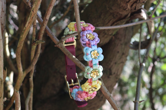 Konfigurierbares Hundehalsband Flower