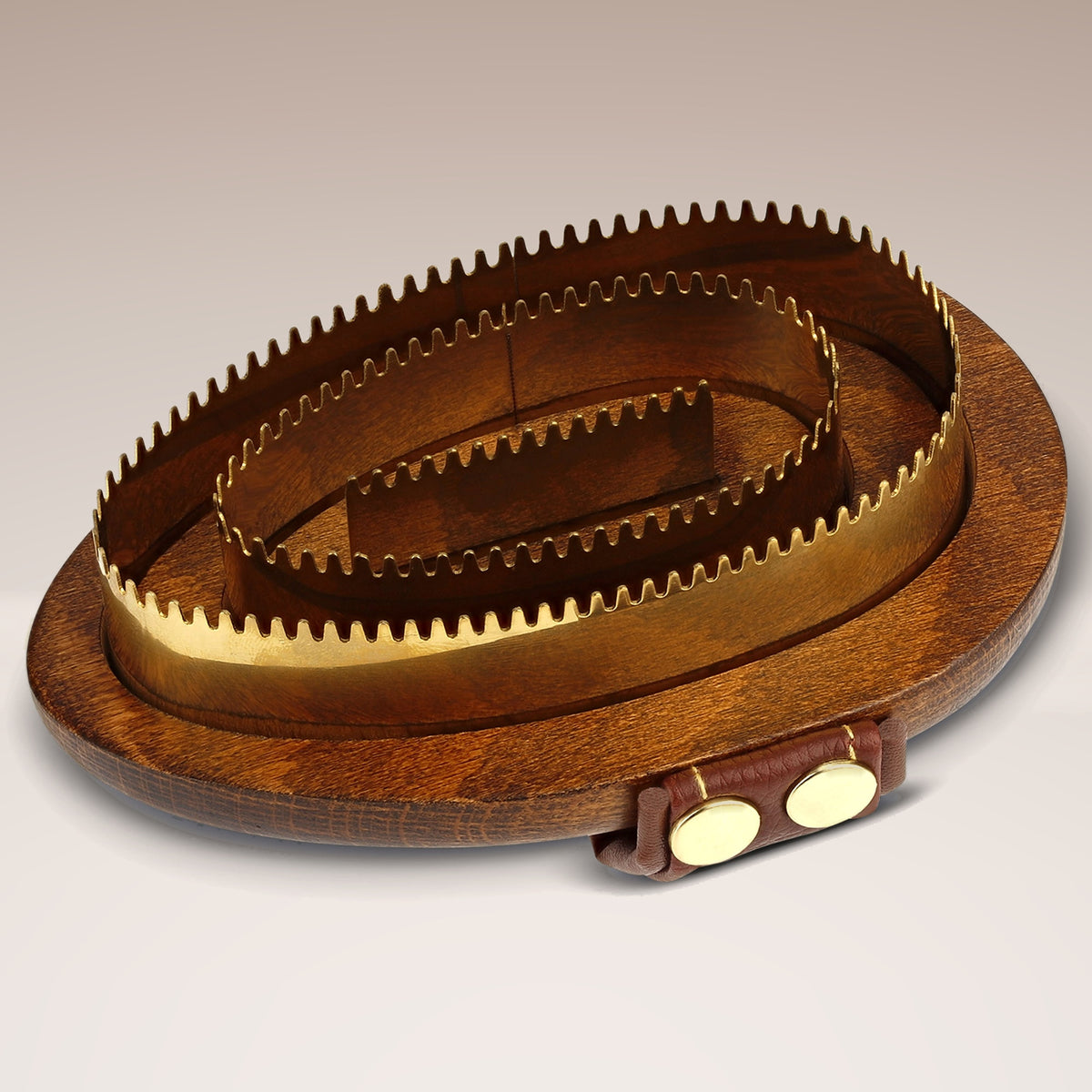 Metal curry comb AIK for horses, wooden – view 5