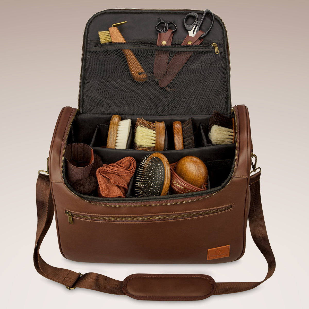 Bolsa de limpieza KAJA para cepillos, marrón – vista 4
