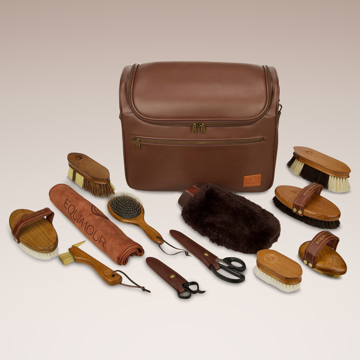 Bolsa de limpieza KAJA para cepillos, marrón – vista 5