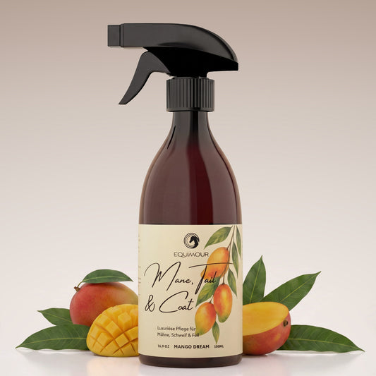 Mähnen- und Fellglanzspray Mango Dream für Pferde – Equimour