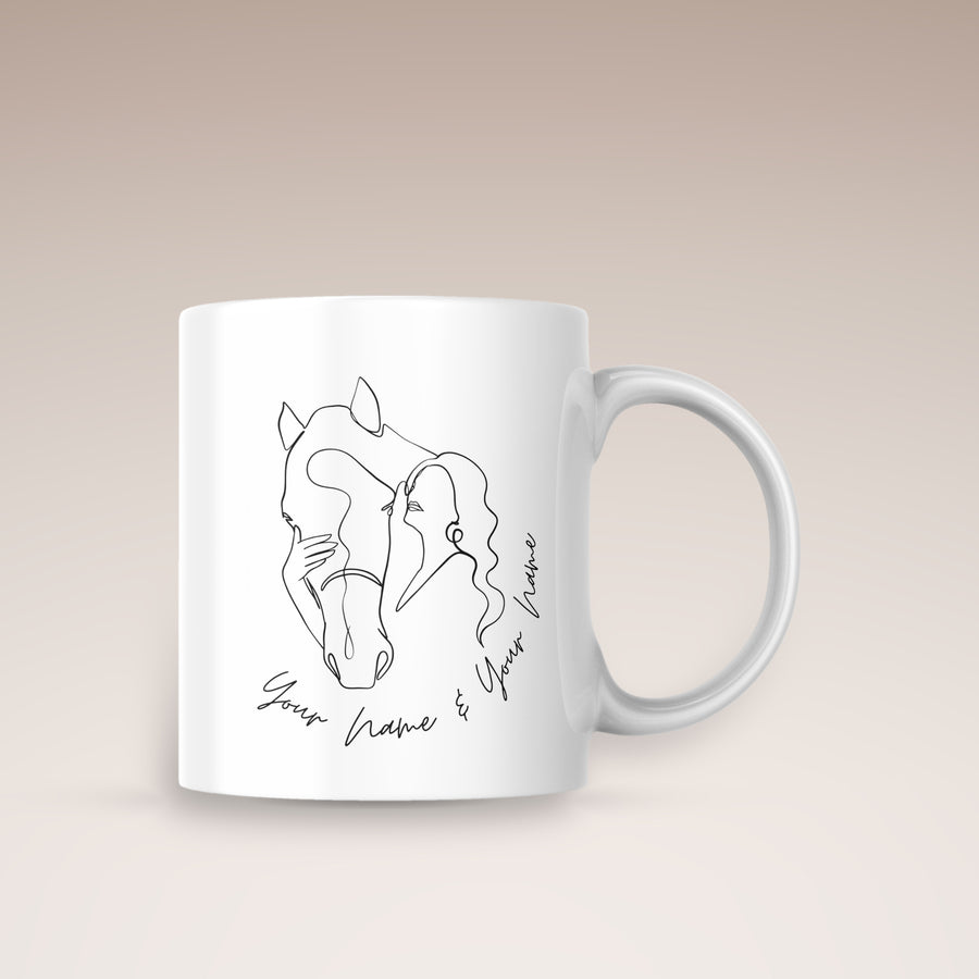 Personalisable coffee mug Horse Love Horselove – Equimour