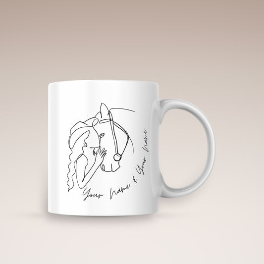 Taza de café personalizable Amor por los caballos Horsepassion – Equimour