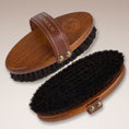 Load image into Gallery viewer, Horsehair body brush TORI for horses, wooden – view 3
