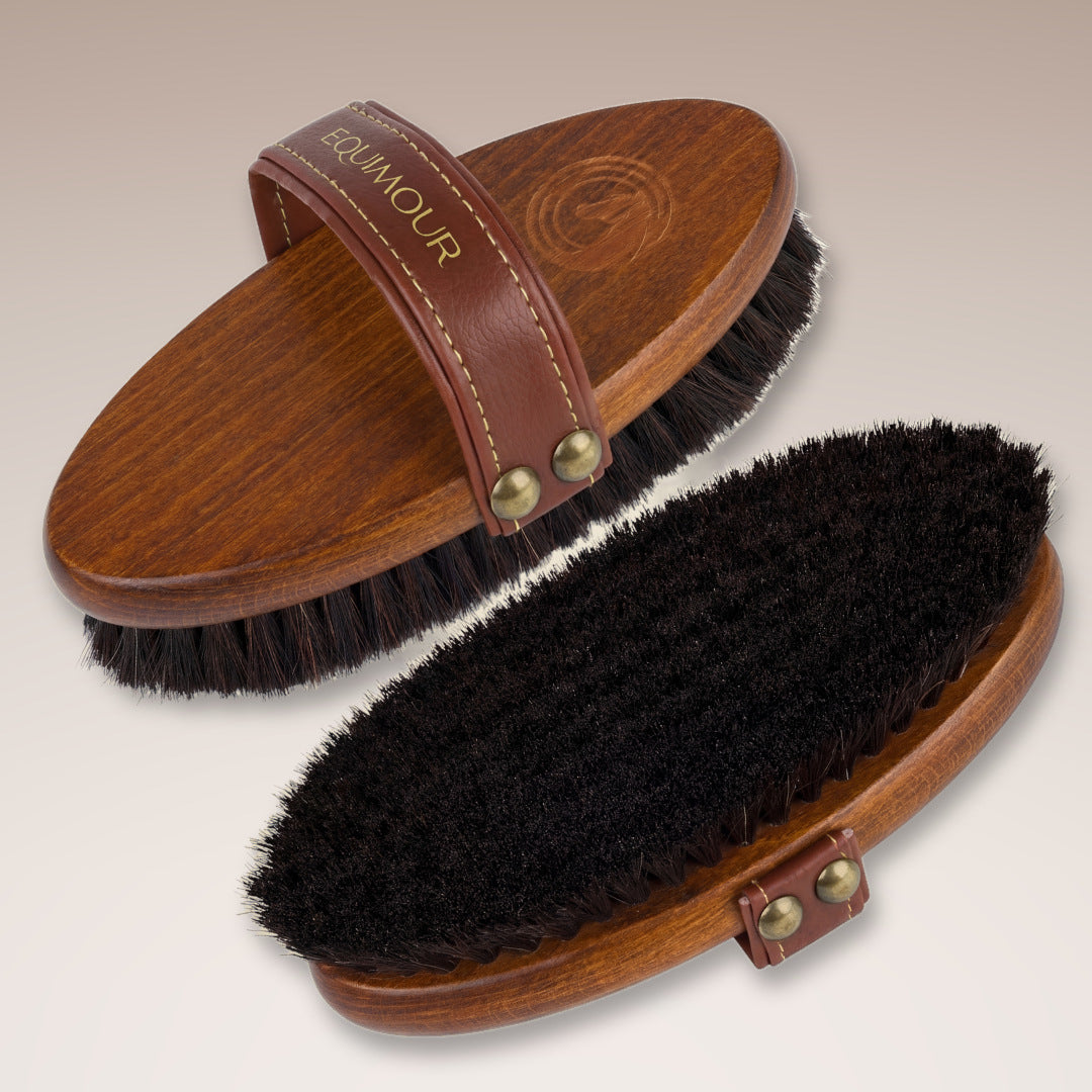 Horsehair body brush TORI for horses, wooden – view 3